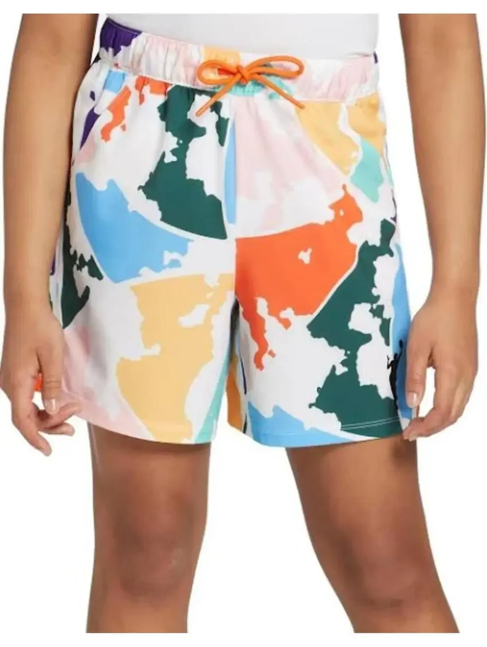 (C273) DSG Girls Mid Rise Stride Shorts WNBA Woven Knit Mesh Printed Size M